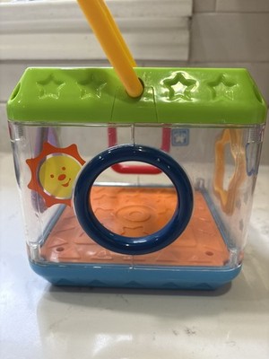 Fisher Price Peek A Blocks Shape Sorter Activity Cube Toddler Vintage 2003 Toy
