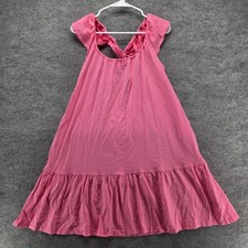 GAP Dress Womens L Pink Sundress Trapeze & Swing Short Scoop Neck Ruffle