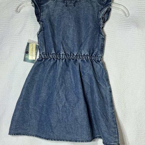 New Lucky Brand Live In Love Denim Dress Little Girl Size 4t - Picture 5 of 8