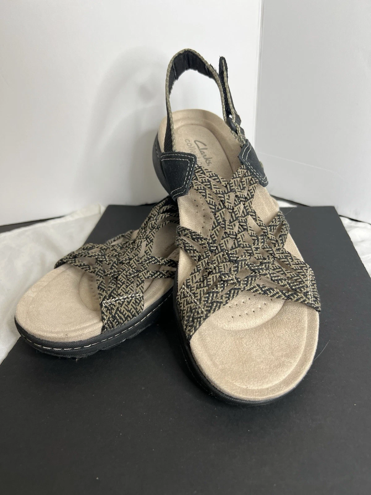 CLARKS Sandali donna comodi Clark’s con fibbia sul retro Amanda Ease taglia 8