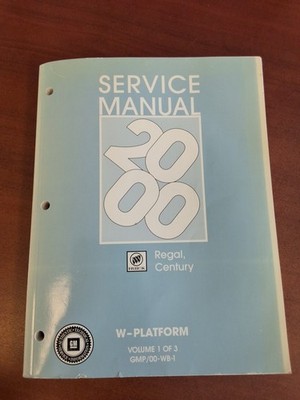 2000 Buick Regal, Century Service Manual Vol. 1 Of 3