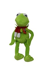 Best Made Toys KERMIT THE FROG Green Soft 18in Holiday Plush Red White Scarf