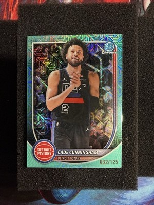 Topps Bowman Chrome 2025 Cade Cunningham Serial #043/125 Pistons #BCV-74