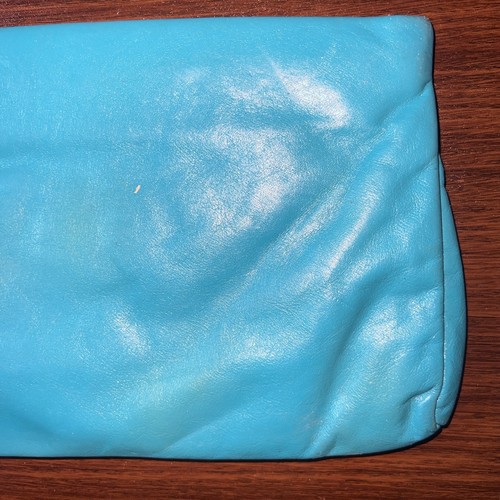 Vintage Clemente Soft Clutch Bag Handbag Blue Crinkly *!!! ๐ - Picture 8 of 14