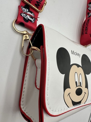 New White Mickey Mouse Small Mini Purse Lip Stick Make up Change Purse Fast Ship - Picture 5 of 11