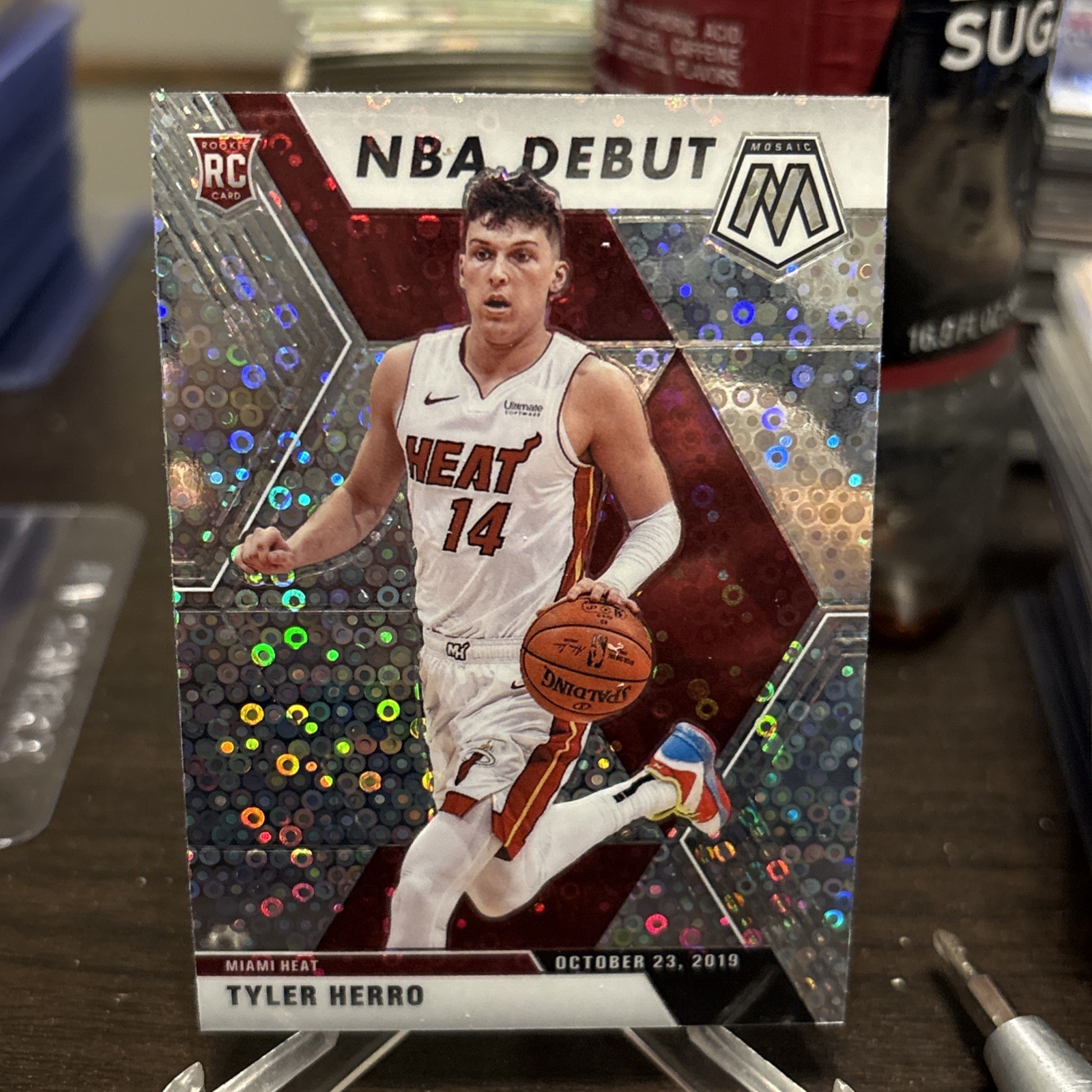 TYLER HERRO 2019-20 MOSAIC Debut Rc Rookie #280 Fast Break Silver Disco Heat dd1