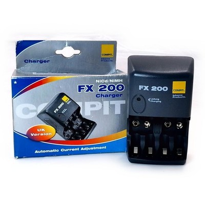 Compit FX 200 NiCd NiMH Akku Ladegerät UK Netzteil Adaptereinheit