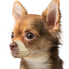 Mayerzon Short Snout Dog Muzzle, Small Muzzle Xxs Snout Cir: 4-5" , Khaki