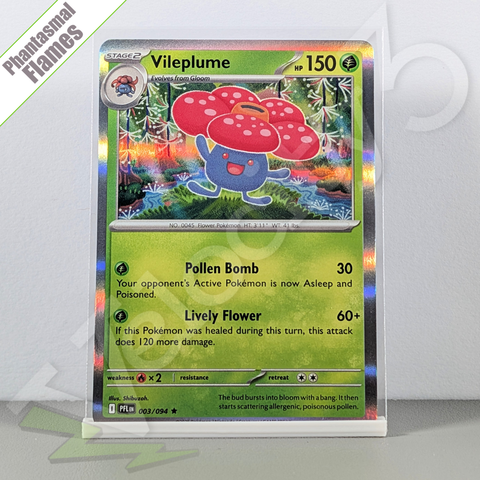 Pokemon TCG Card - Vileplume 3/94 Holo Rare | Phantasmal Flames (2025) PFL