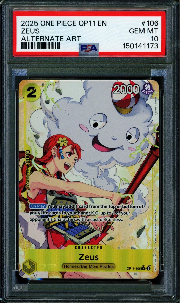 Zeus - OP11-106 - PSA 10 - Alternate Art - English - One Piece