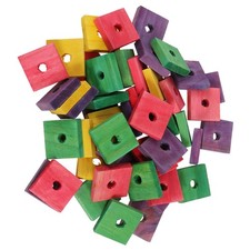 50 Pcs Parrot Wooden Block Toys Bird Pet Chewing Bite Toys Safe Wood Toy