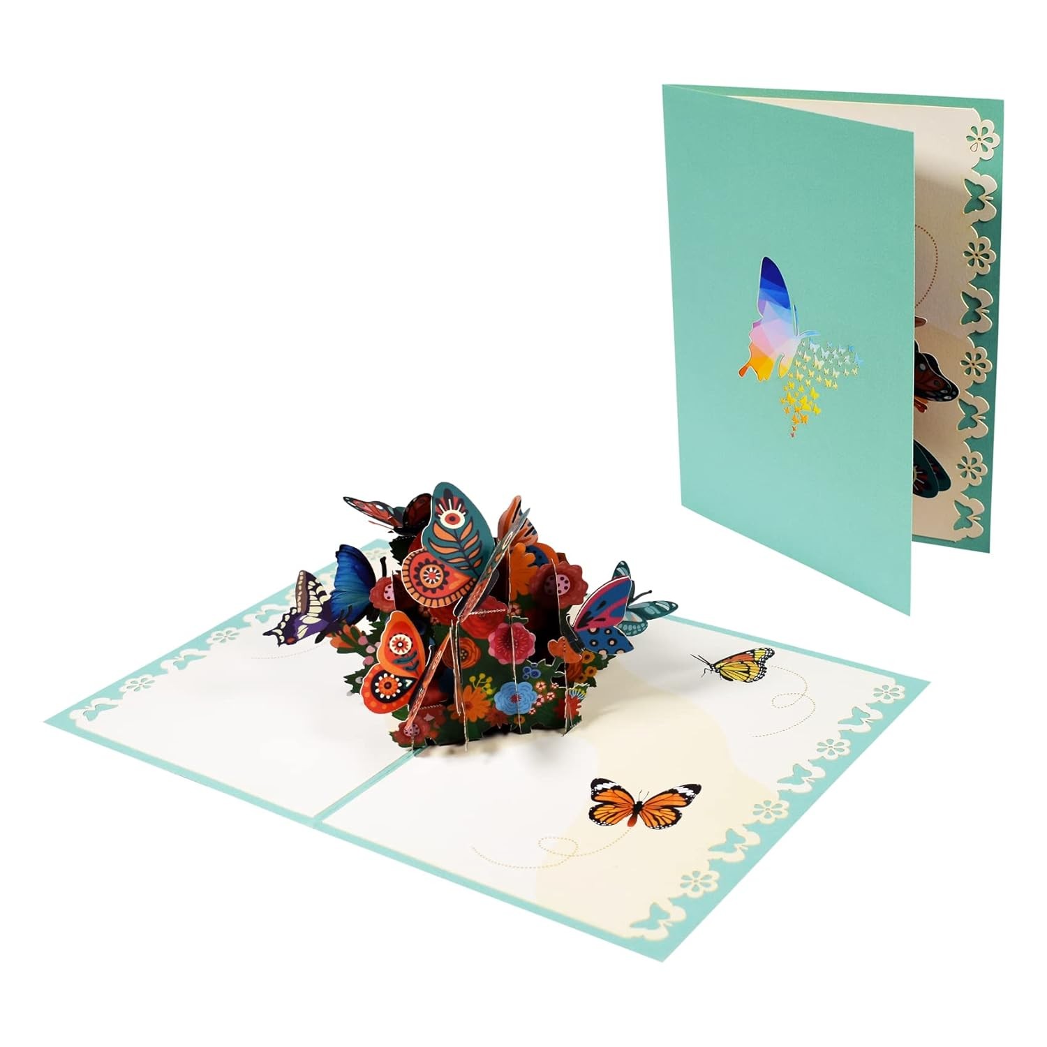  - Vibrant Fluttering Butterfly 3D Pop Up Greeting CardMother's Day Birthday Anniversary - Image 2