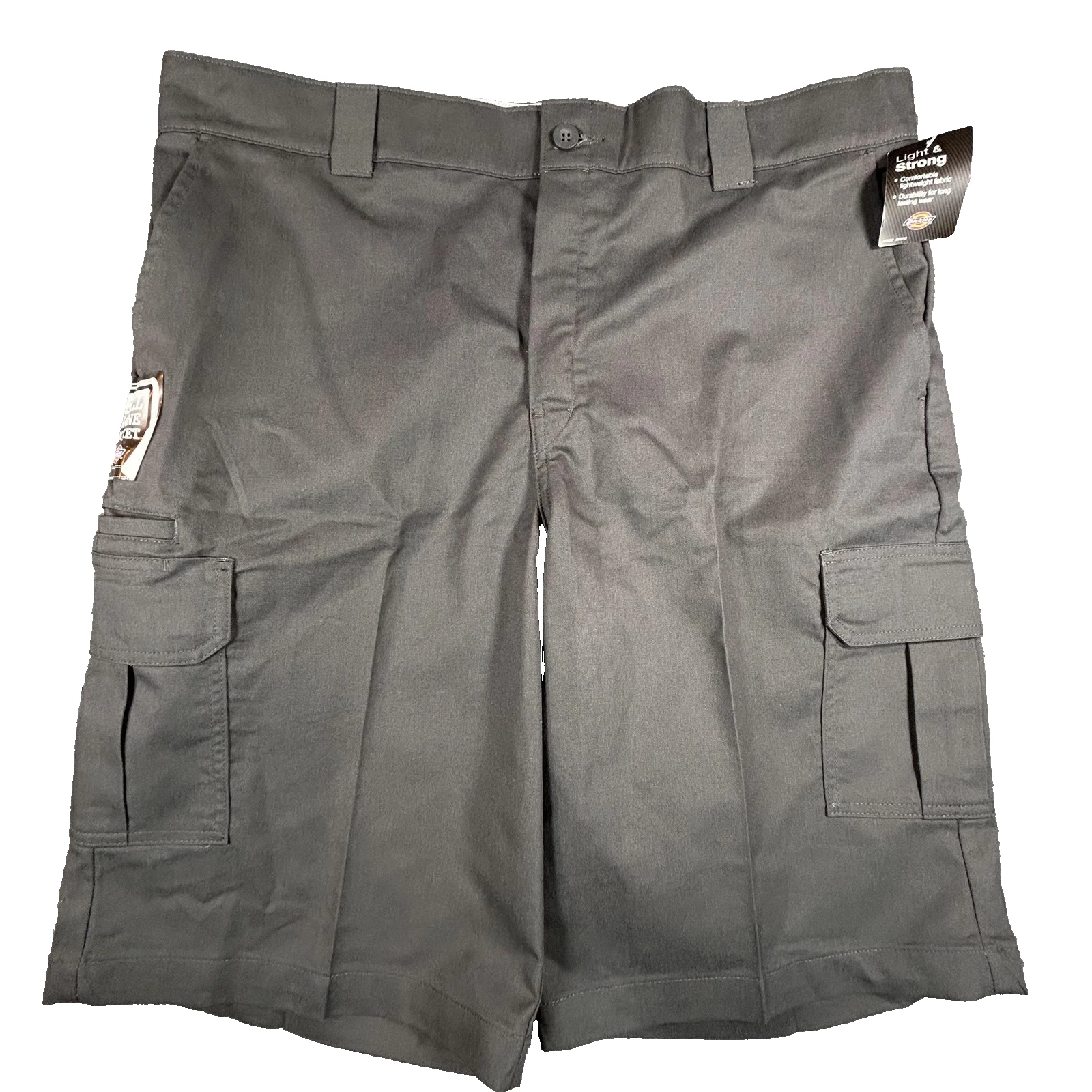Dickies Cargo Shorts Mens 40 Dark Gray Relaxed Fit Flex Work Lightweight Pockets