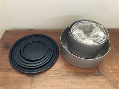 Tupperware One Touch Gray / Silver & Black Food Storage Canister Set of  5