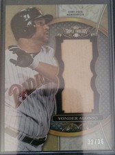 2013 Topps Triple Threads - Unity Jumbo Relics Yonder Alonso #TTUJR-YA /36 (MEM)