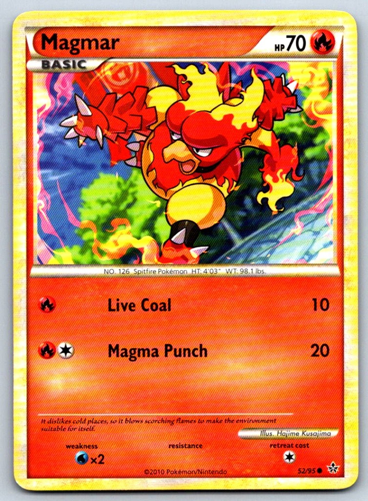 Magmar - Unleashed 52/95 Vintage Pokemon Card LP