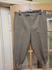 Culotte de tir vintage supasax saxony bladen pure laine tweed kaki carreaux 42