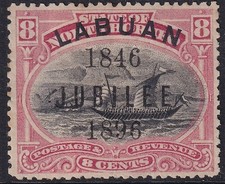 NORTH BORNEO - Labuan QV SG88b, 8c black & pink, Mounted MINT. Cat &pound;60.
