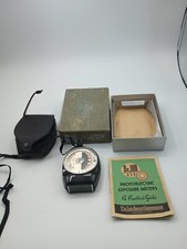 DeJur Autocritic Model 50A Light Meter/Leather Case, Vintage Bakelite, Untested