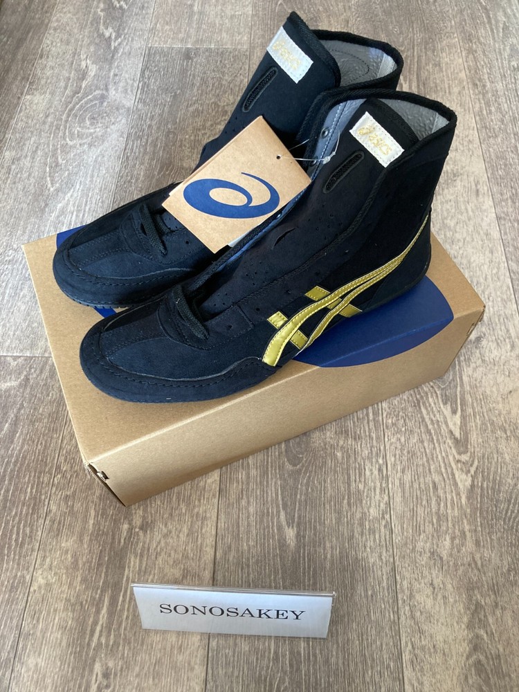 ASICS Wrestling Boxing Shoes 1083A001 BLACK/GOLD New in Box from Japan
