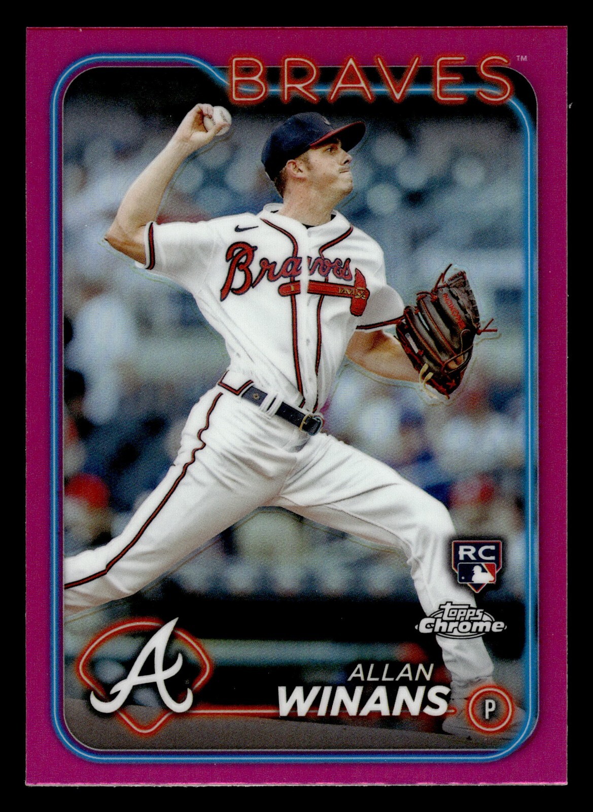 ALLAN WINANS RC Pink Refractor 2024 Topps Chrome #249 Atlanta Braves