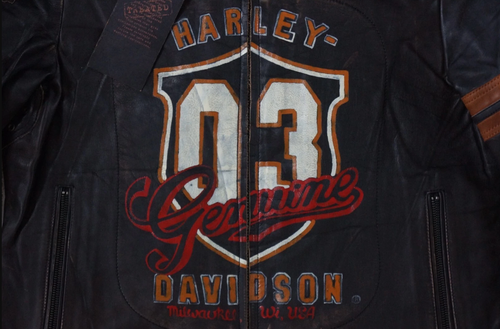 Harley Davidson Men's Made in Europe B&S Distressed Brown Leather Jacket L XL - Picture 13 of 22
