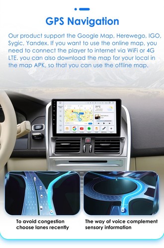 9"Android 14 Autoradio Stereo GPS SAT Navi Carplay DAB for VOLVO XC60 2009-2012 - Picture 4 of 14