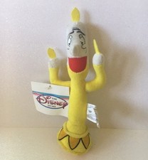 NWT Disney Store Beauty And The Beast Lumiere Yellow Candle Stick Bean Bag Plush