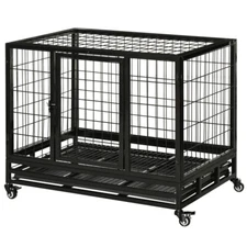 Dog Crate Dog Cage Constructed From Robust Metal for Daily Use