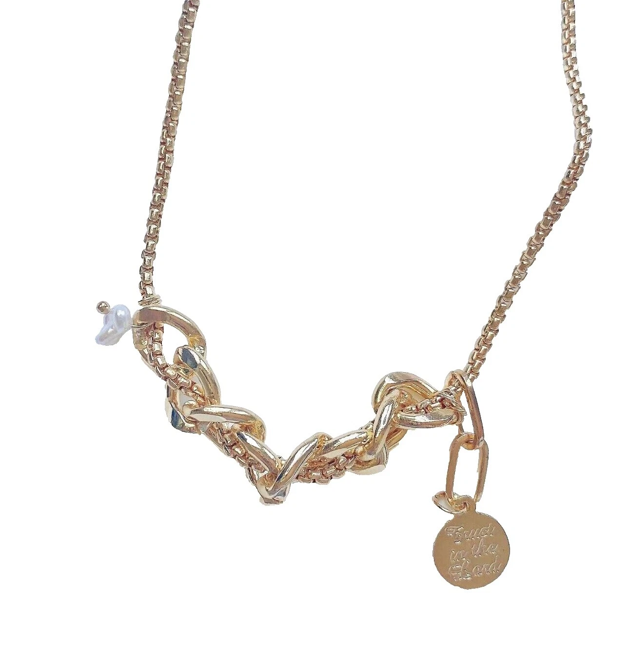 Gargantilla Blanco Enchapado Oro Amarillo Collares y colgantes De moda