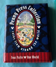 4 PARKS 1 WORLD MICKEY PRESSED PENNY QUARTER COIN BOOK HOLDER DISNEY WORLD