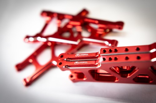 CR (F + R) Red Aluminum A-Arms For Traxxas Slash 4x4, Rustler, Stampede - Picture 2 of 11