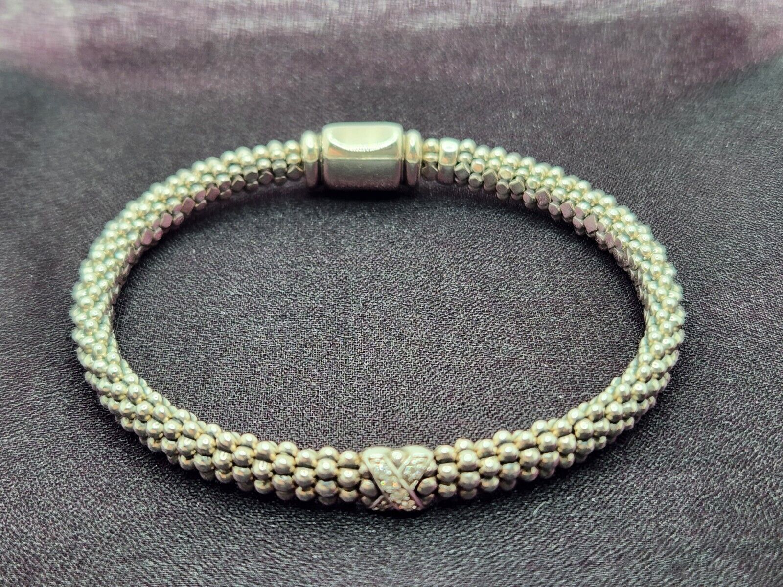 LAGOS Signature 925 Caviar Diamond Rope Bracelet … - image 3
