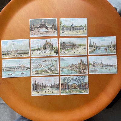 Lot of 12 CHROME UNIVERSAL EXHIBITION - Street corner - LA ROCHE SUR YON - 1900