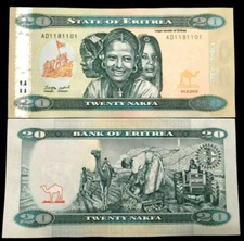 ERITREA 20 Nakfa 2012 Banknote World Paper Money UNC Currency