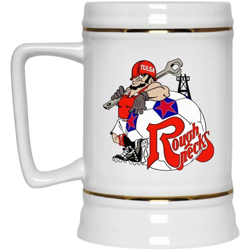 Tulsa Roughnecks Beer Stein 22 oz. Ceramic | NASL Soccer Team - Picture 2 of 5
