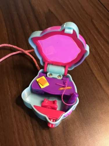 Vintage 2007 Polly Pocket Star Locket Necklace Desk Magic Erase No Figure