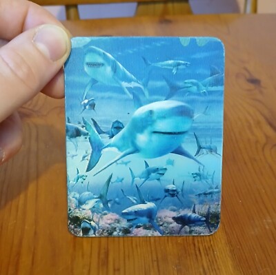 LiveLife 3D Haie Kühlschrankmagnet Deluxebase linsenförmiges bewegtes Bild Tiefsee neu