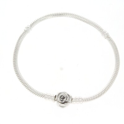 Original Pandora Moments Rose in Bloom Schlangenkette Armband 593211C00