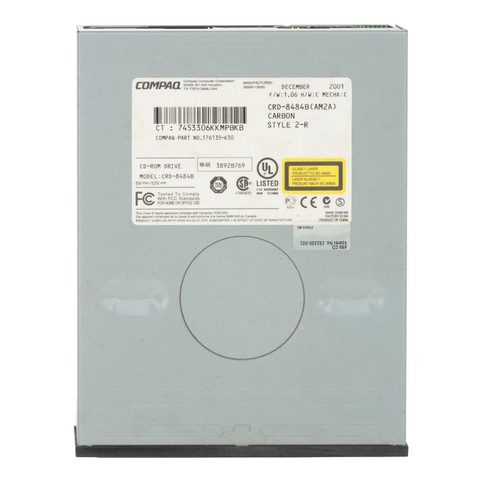 Internal Drive COMPAQ 176135-630 CD-ROM DRIVE CRD-8484B IDE 5.25 Inch - Image 3 of 3