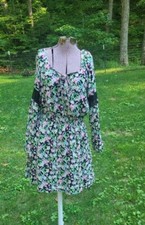 Princess Vera Wang Fab Floral Laced Arm Band Boho Peasant Dress Size XL