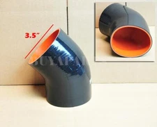 3.5" 89mm 45 Degree Turbo/Intake/Intercooler Silicone Coupler Hose BLACK/RED