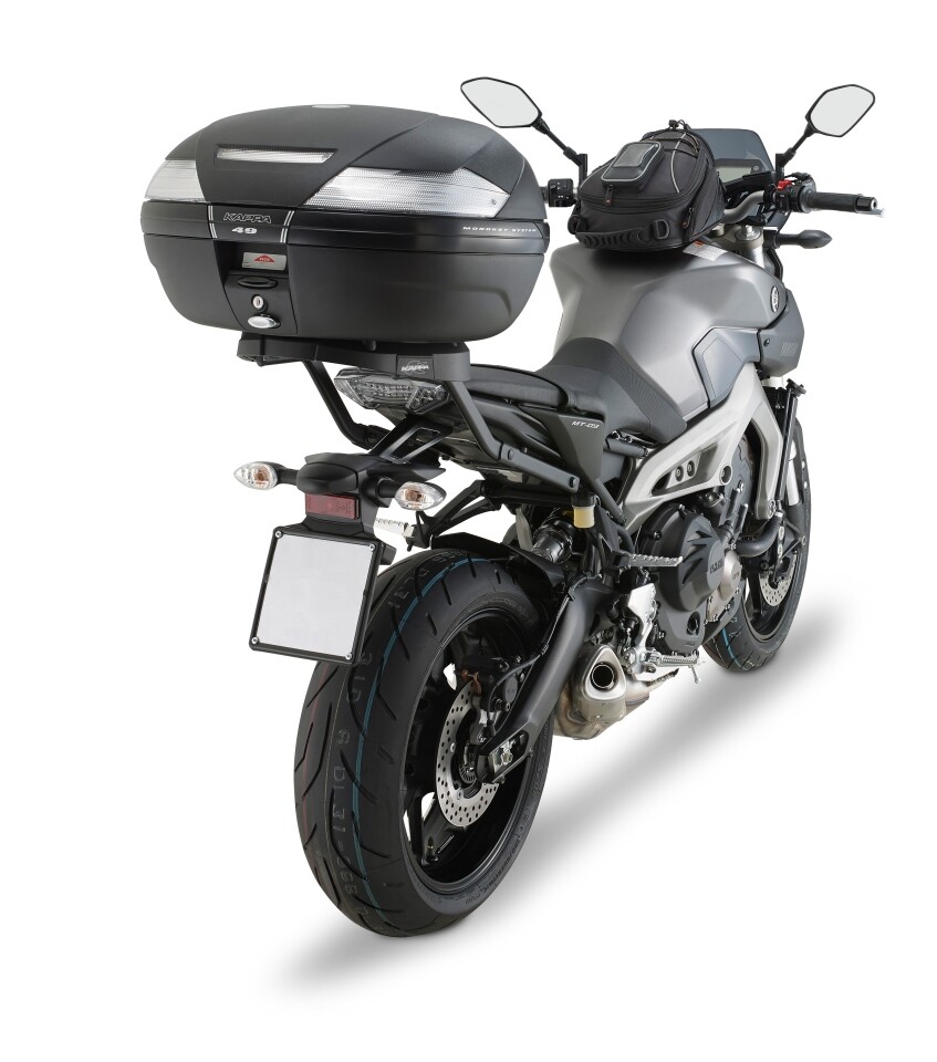 Support de coffre de moto Kappa pour Yamaha MT-09 élimine le sac à dos lourd