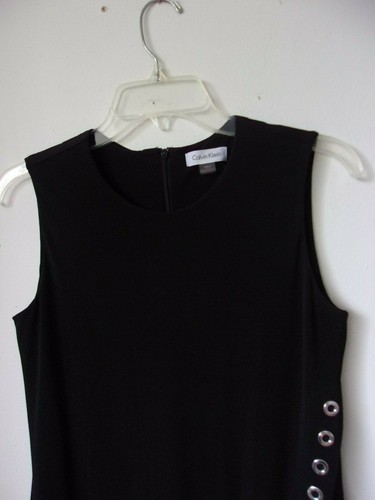 Petite CALVIN KLEIN Sleeveless Black Dress - Picture 2 of 5