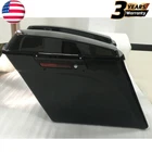 5" Stretched Extended Hard Saddle Bags For Harley Touring 1993-2013 Vivid Black