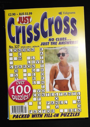 400 CRISS CROSS PUZZLES - 4 COPIES OF JUST CRISS CROSS BOOK MAGAZINE - BRAND NEW - Picture 5 of 24