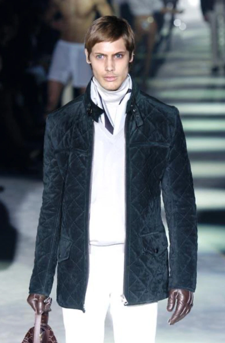 Giacca trapuntata GUCCI pelle di bocca Tom Ford Gucci 2004AW Uomo 48 dal Giappone