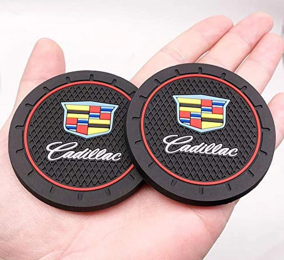 COASTER 2PC 2.75'' SILICONE CAR CUP HOLDER AUTO INSERT FOR CADILLAC - US SELLER - Image 2 of 4