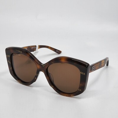 Balenciaga butterfly sunglasses - BB0126S - Havana ?BALENCIAGA BB0126S 002 Havana Brown Logo Print Butterfly  main image 4