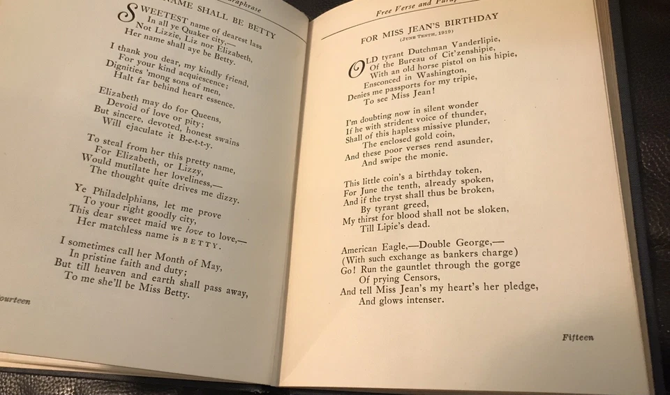 Free Verse & Paraphrase Johnson SIGNED Autograph BOOK 1929 Foto 2 de 3